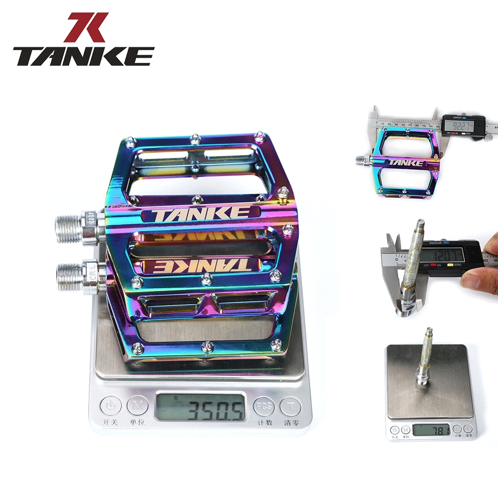 TANKE TP-20  Bàn đạp xe đạp hợp kim nhôm cực nhẹ chống trượt thiết kế rỗng màu sắc tùy chọn cho xe đạp địa hình leo núi