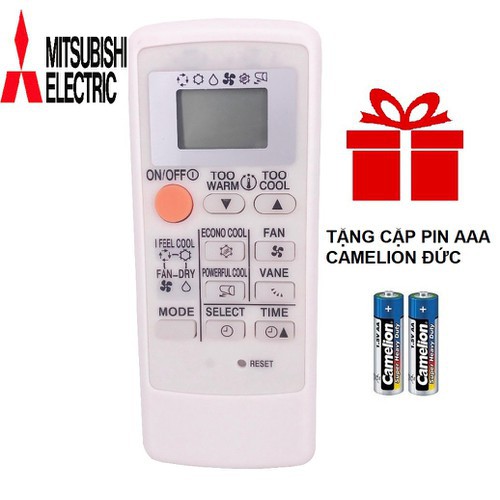 Remote điều khiển Misubishi Electric mặt trắng -Bh đổi mới -tặng kèm pin sịn