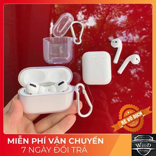 (Sale 5k) Case trong suốt kèm móc - Vỏ bao airpod đựng tai nghe không dây 1 2 3 Pro i11 i12 i18 i100