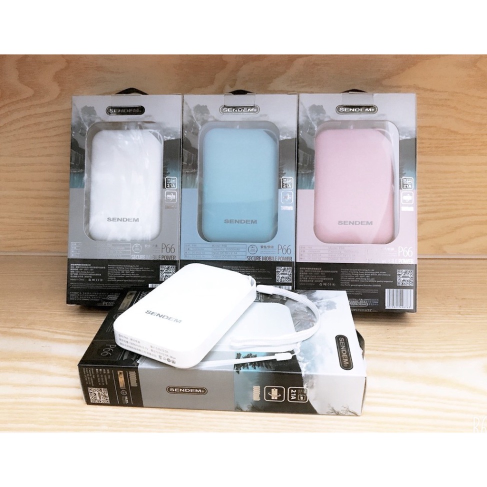 Sạc Dự Phòng Mini Cầm Tay Sendem P300 Chính Hãng dung lượng 10000mah, thiết kế nhỏ gọn tiện dụng MSP 021