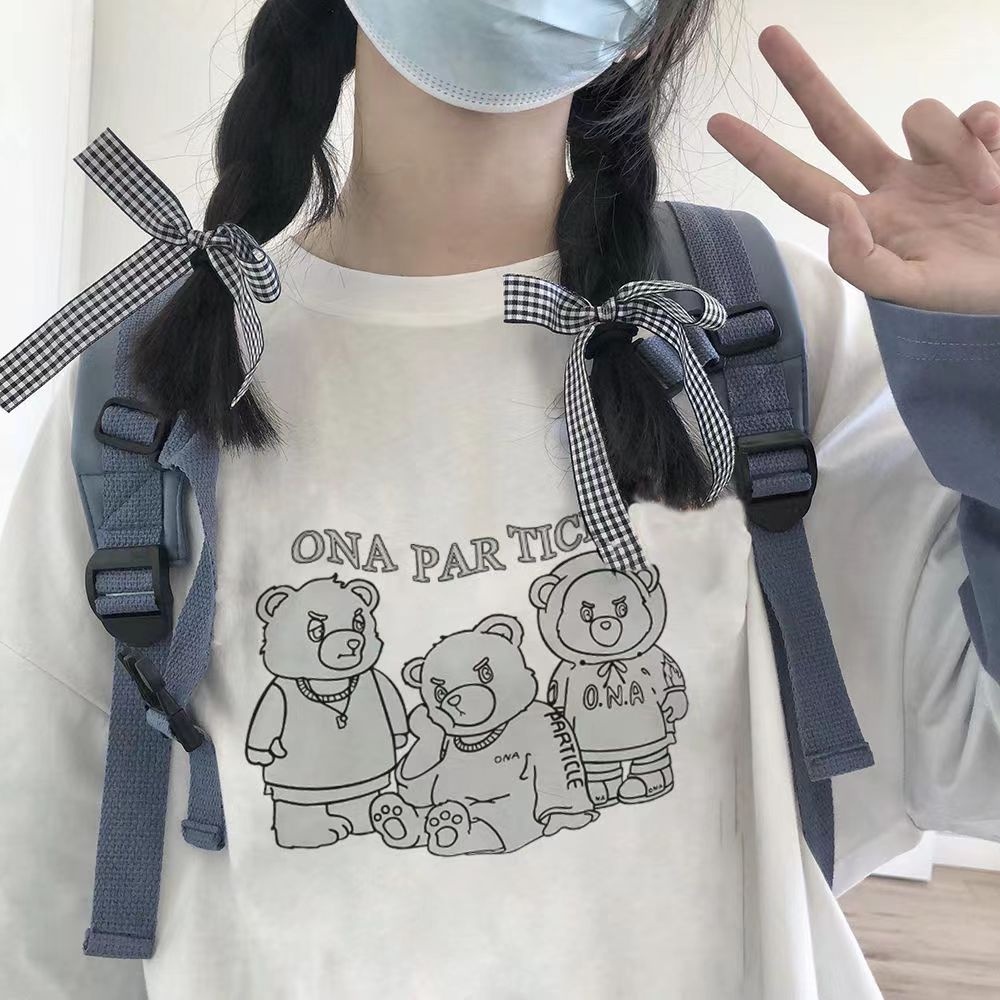 NRVP Áo Thun Cotton Tay Ngắn Cổ Tròn Màu Trơn Thời Trang Dành Cho Nữ