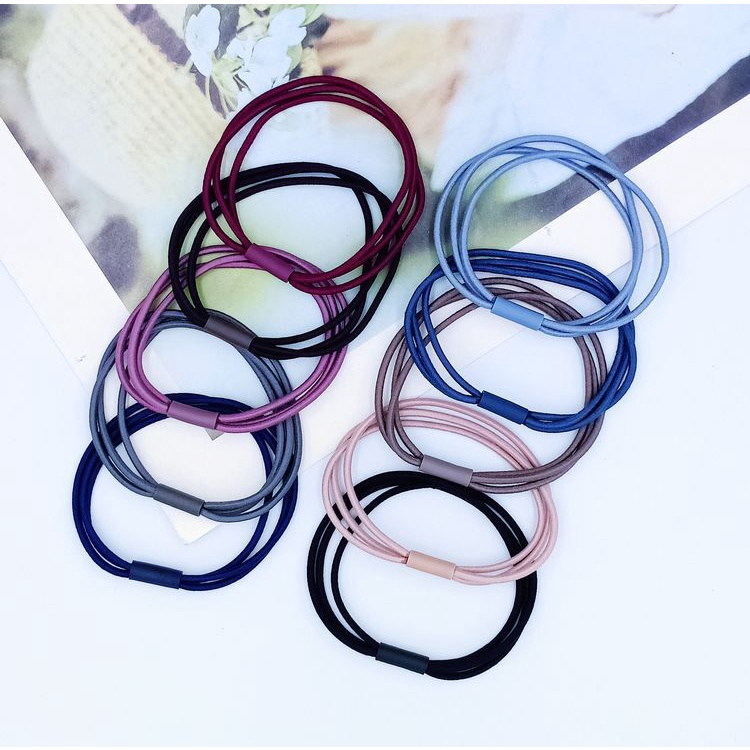 1 Dây Buộc Tóc Cao Su Co Giãn Ba Trong 1 Phong Cách Hàn Quốc