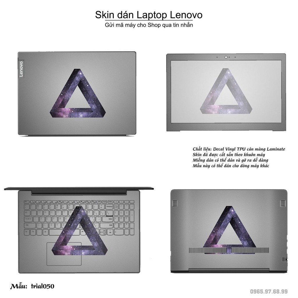 Skin dán Laptop Lenovo in hình Đa giác bộ 9 (inbox mã máy cho Shop)