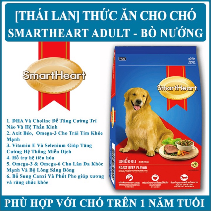 [GIÁ SẬP SÀN] SmartHeart - 400gr - Thức ăn cho chó lớn, chó trưởng thành hơn 1 tuổi