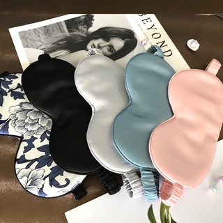 19 Mặt nạ mắt ngủ bằng lụa Momme Mulberry & Bịt mắt có dây đeo đàn hồi Tấm che mắt mềm cho giấc ngủ ban đêm, du lịch, ngủ trưa