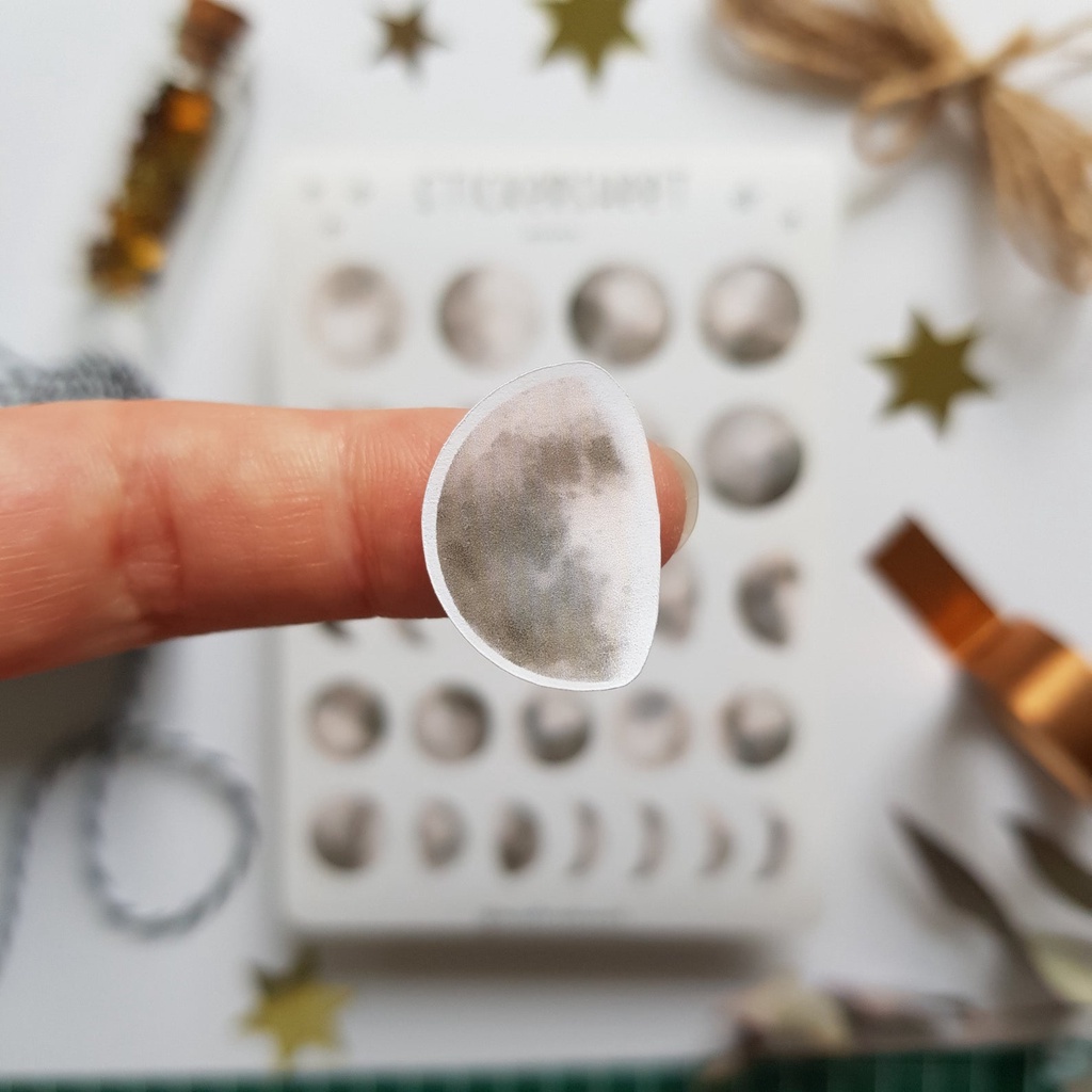 Watercolor Moons - Chuyên dán sổ | Bullet Journal Stickers, Watercolor Stickers, Moon Sticker, Journal