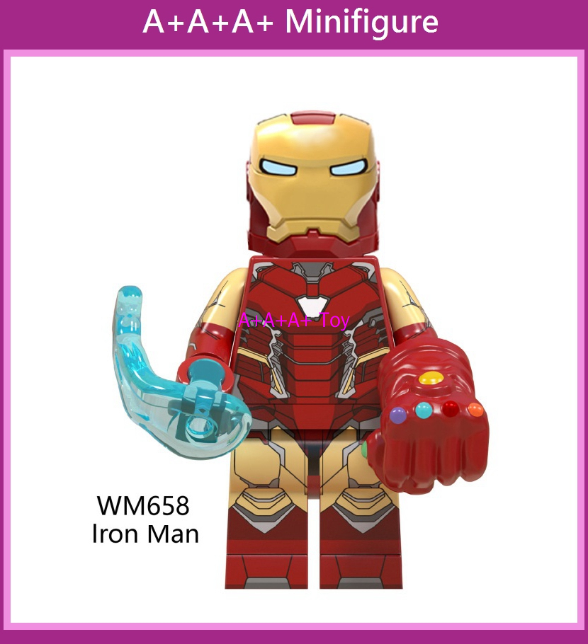 WM6056 Thor Captain Marvel Iron Man War Machine Minifigures Building Blocks Toys