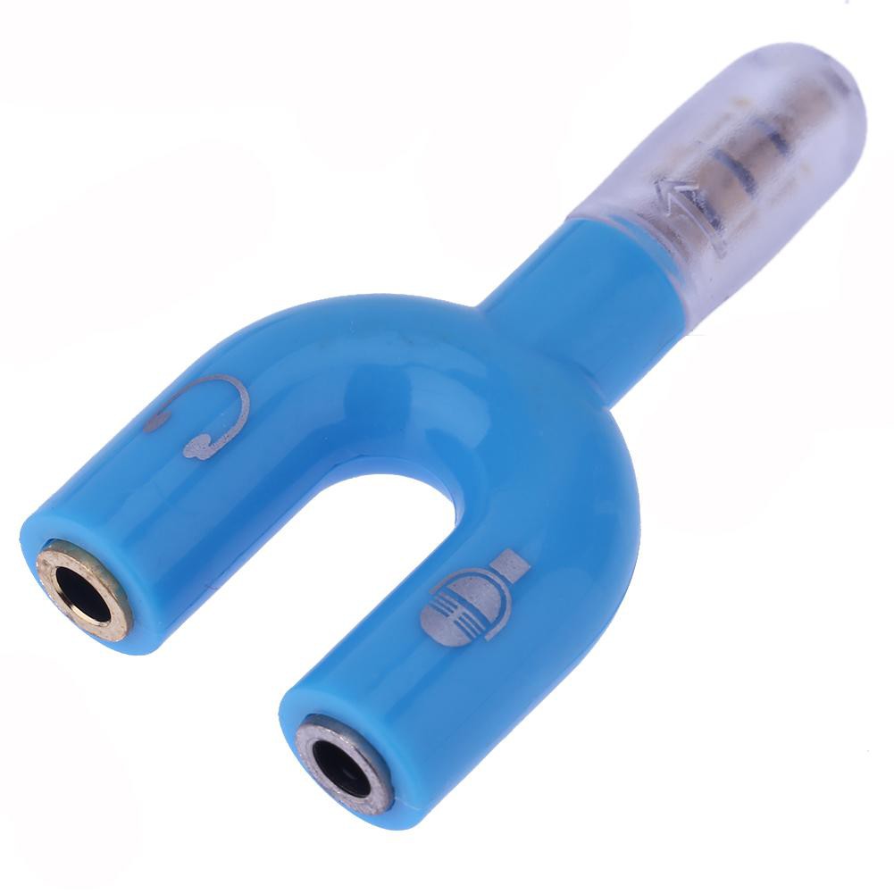 Đầu giắc chuyển đổi tai nghe chia chữ U 2 hướng âm thanh nổi 3.5mm