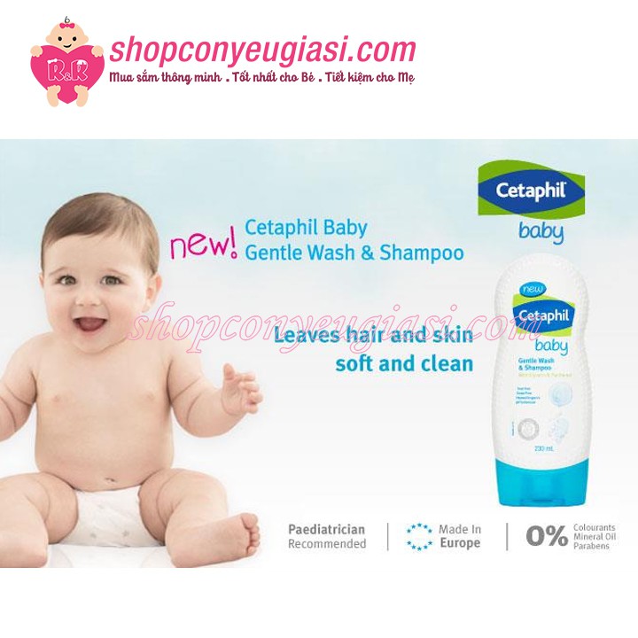 [CETAPHIL] Sữa Tắm Gội Toàn Thân Cetaphil Baby 2 In 1 (230ml)