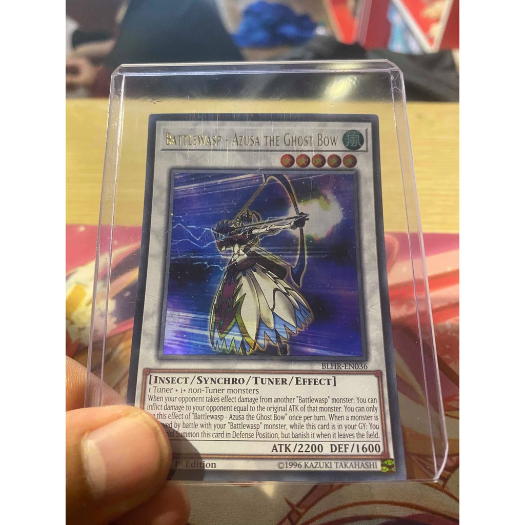 Lá bài thẻ bài Yugioh Battlewasp Azusa The Ghost Bow-Ultra Rare - Tặng bọc bài nhựa bảo quản