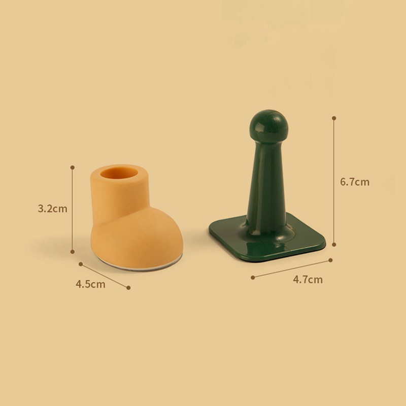 Dụng Cụ Chặn Cửa Bằng Silicone Chống Va Đập Không Gây Tiếng Ồn Hình Tròn 1PC