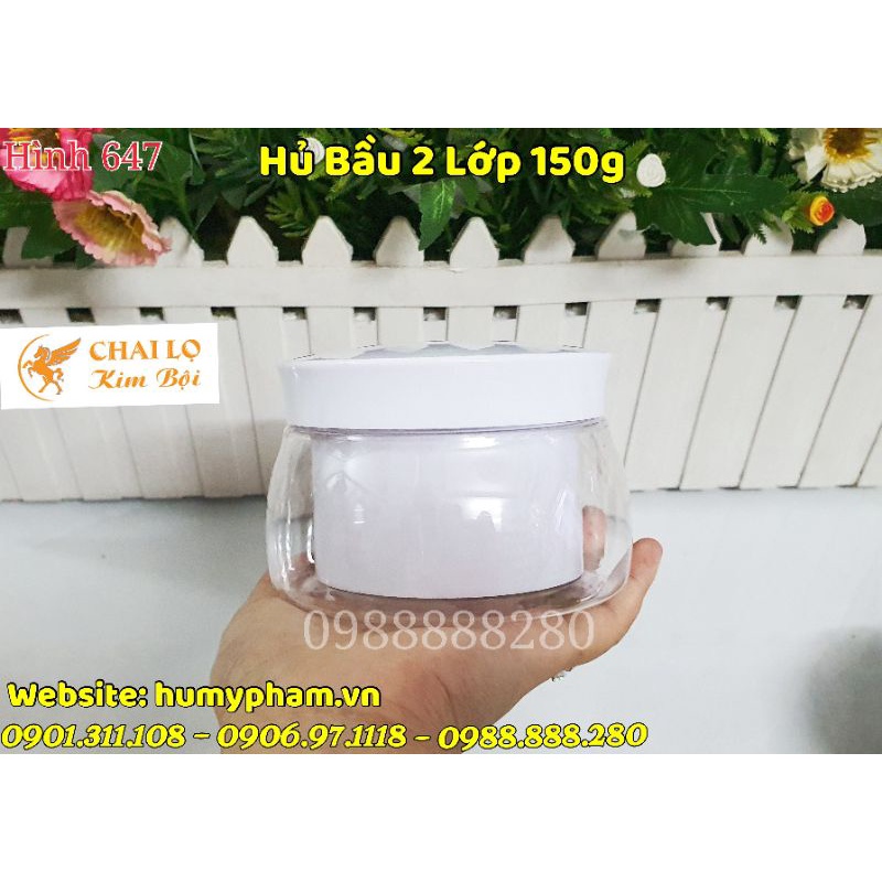 HỦ ĐỰNG KEM BODY BẦU 2 LỚP 150g và 200g