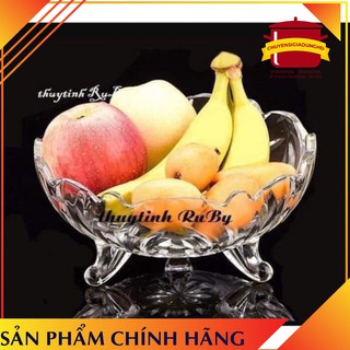 Đĩa thủy tinh thả hoa, thố thủy tinh đưng hoa quả