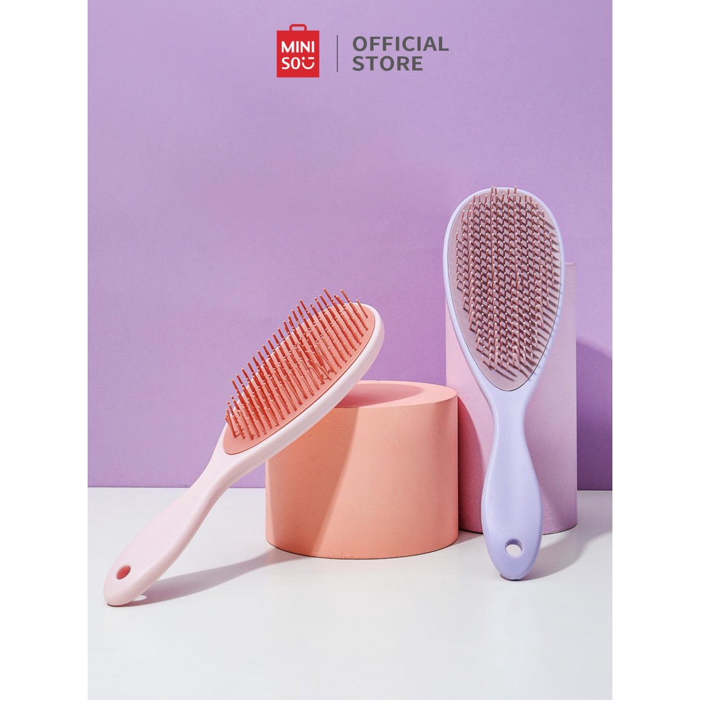 Lược gỡ rối Miniso chính hãng giúp tóc thẳng suôn mượt lược tạo kiểu tóc (Giao màu ngẫu nhiên)