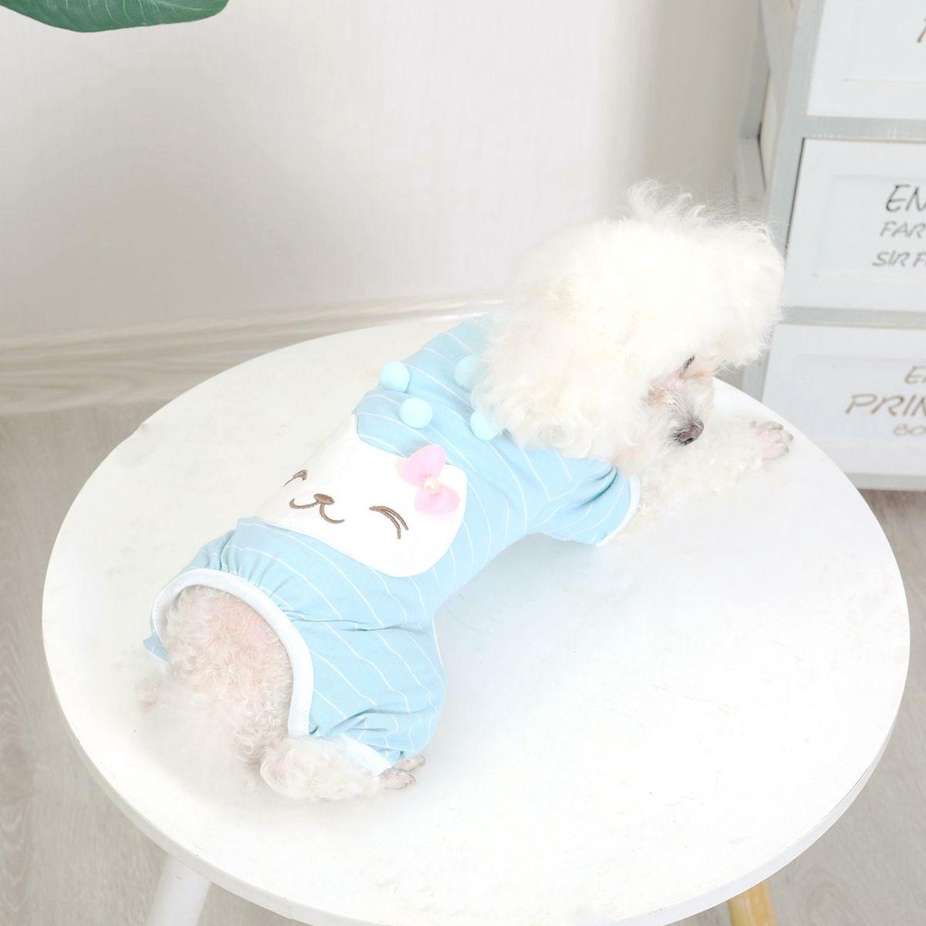 Bộ Áo Liền Quần Mềm Mại In Họa Tiết Hoạt Hình Thời Trang Mùa Đông Cho Cún