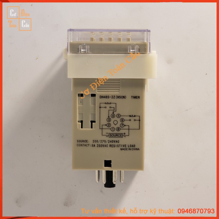 Rơle thời gian (Timer) Omron DH48S-1Z DH48S-2Z, DH48S-S (Kèm đế) Relay thời gian Công tắc hẹn giờ DH48S