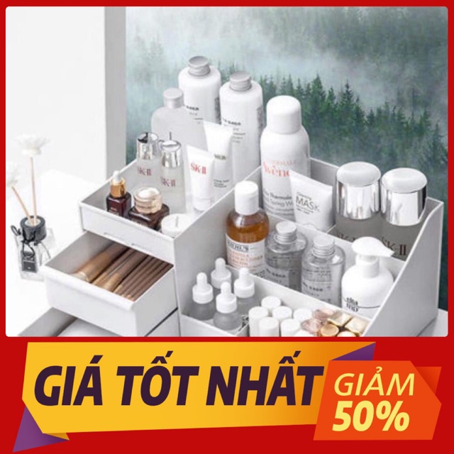 Kệ mỹ phẩm nhựa đa năng nhiều ngăn siêu tiện dụng và thẩm mĩ.