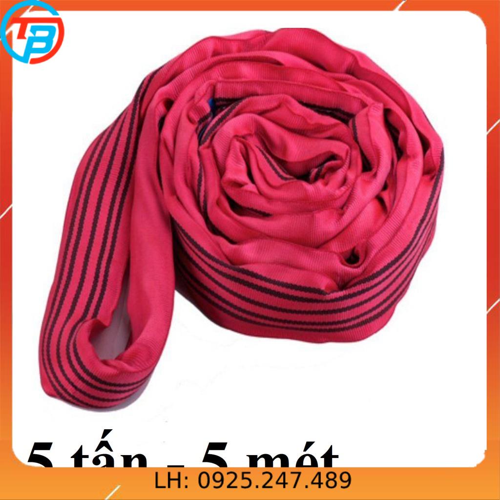 Dây cáp vải cẩu bản tròn [ 5 Tấn   ] 5 Mét CÁP THÉP Thái Bình VinàN