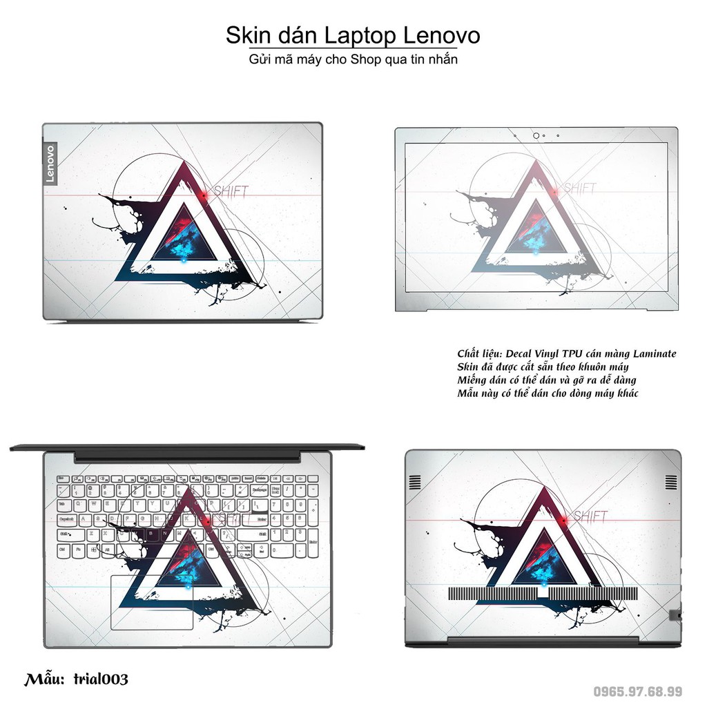 Skin dán Laptop Lenovo in hình Đa giác (inbox mã máy cho Shop)