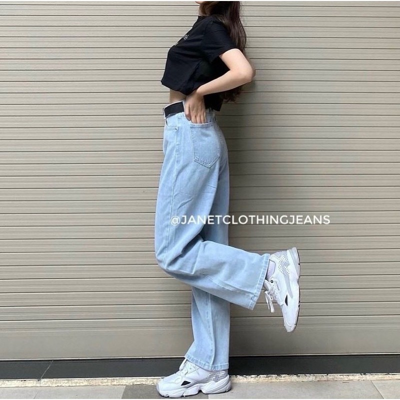 QUẦN JEANS HIGHT CULOTES form chuẩn cao ống suông rộng tôn dáng có 3 màu