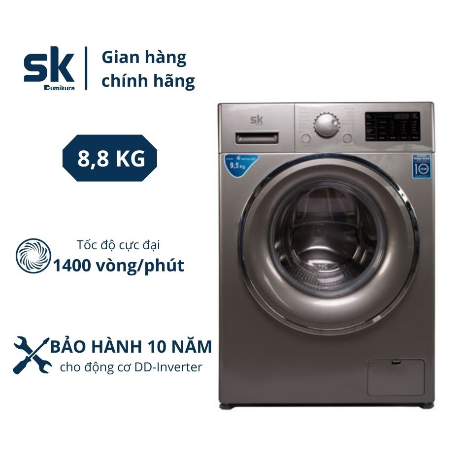 Máy Giặt SK Sumikura Platinum SKWFID-88P1 8,8kg Màu Xám