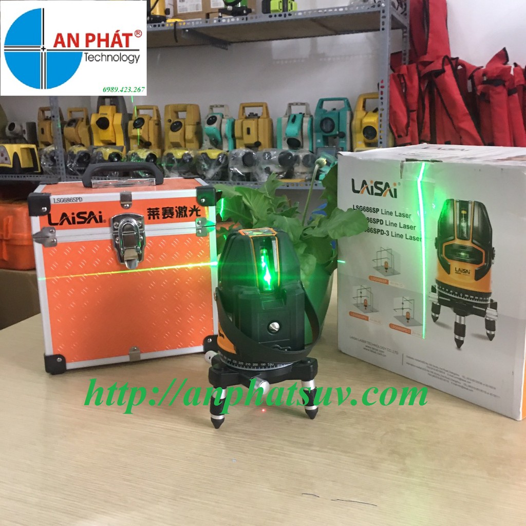 Máy cân mực laser Laisai LSG686SPD/ Máy thủy bình laser laisai