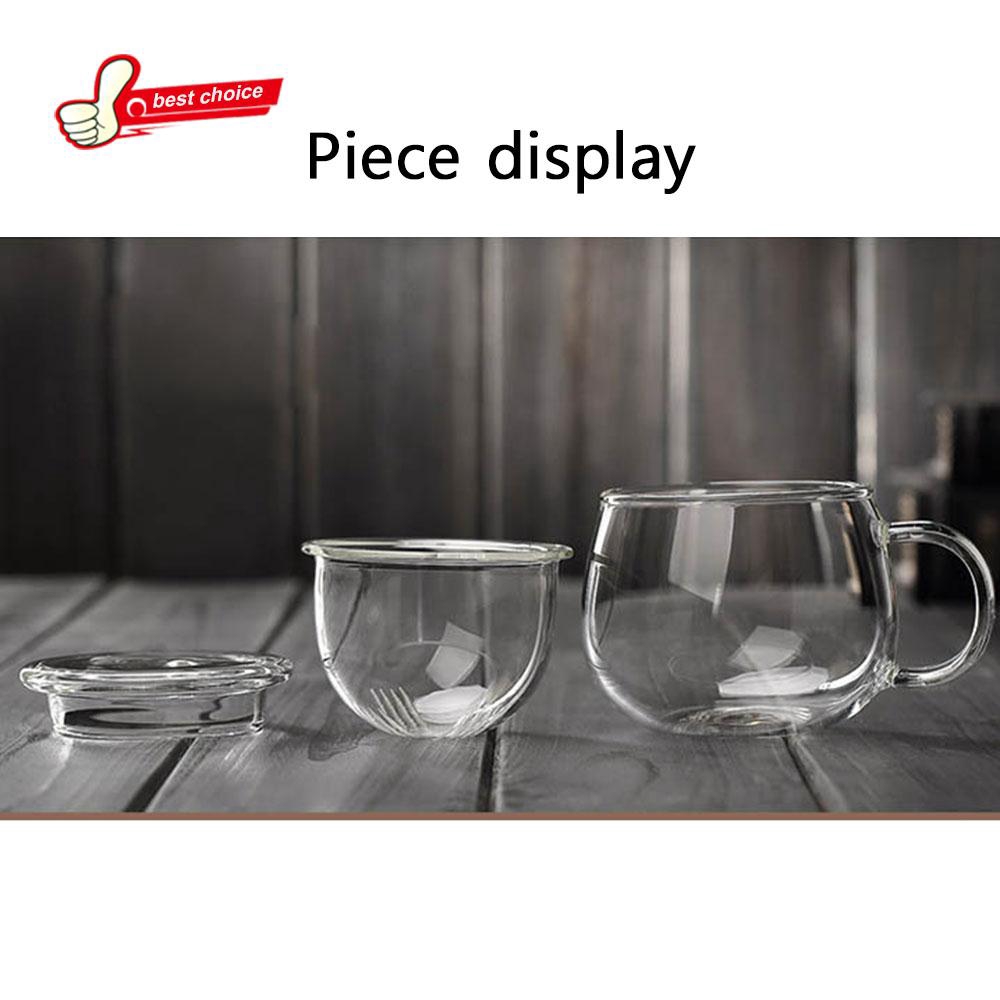 Cốc thủy tinh 350ml có nắp kèm phụ kiện chuyên dụng pha trà | BigBuy360 - bigbuy360.vn