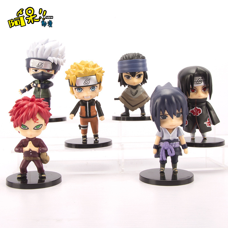 Set 6 Mô Hình Nhân Vật Trong Phim Hoạt Hình Naruto Thẻ