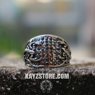 [FREESHIP] Nhẫn Bọ Cạp Đính Đá Titan Bạc Thái S925