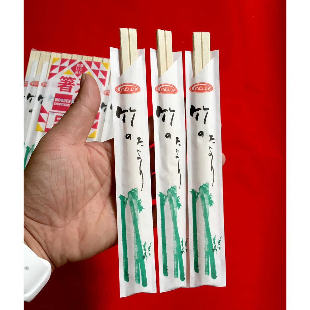 Set 100 đôi đũa gỗ Nhật Bản (đũa tách)