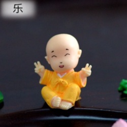 Phụ kiện CHÚ TIỂU NGỒI ĐÀI SEN- Phụ kiện trang trí cây xanh để bàn làm việc, mô hình trang trí cho bể cá, tiểu cảnh