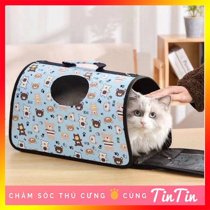 Túi vận chuyển chó mèo kèm quai đeo #Tintin Pet Store