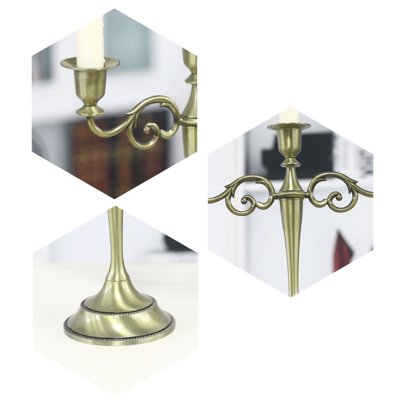 Giá Đỡ Đèn Cầy 3 5 Đầu Bằng Kim Loại Phong Cách Vintage