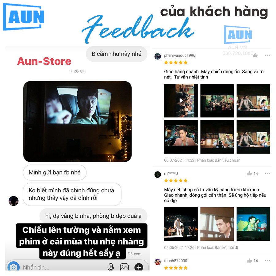 Máy chiếu mini Fullhd 1080p- AUN F90w- Phân giải thực chuẩn 1080p, độ sáng cao 4200 lumen, xem phim, chiếu phòng họp nhỏ