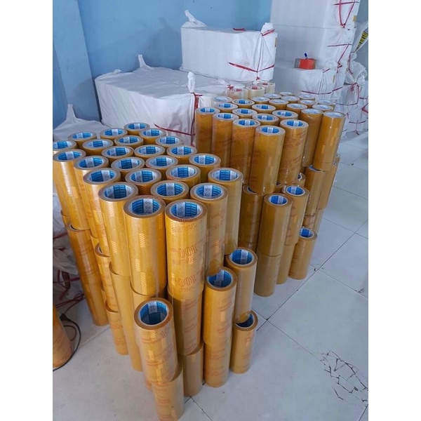 6 cuộn băng keo trong, băng keo đục 200yard dùng đóng hàng