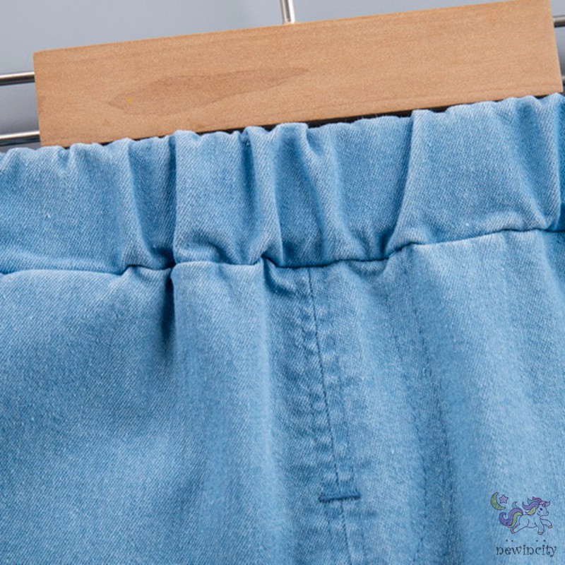 Bộ Áo Thun Kẻ Sọc + Quần Short Jean Cho Bé Trai