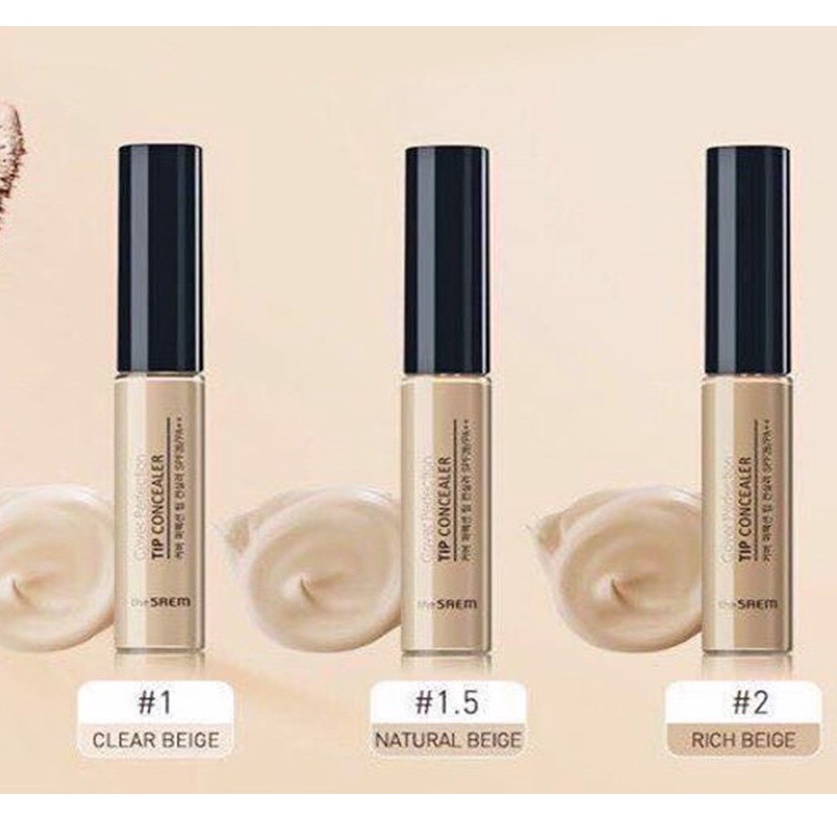 Kem Che Khuyết Điểm The Saem Cover Perfection Tip Concealer SPF28 PA++ 6.5g