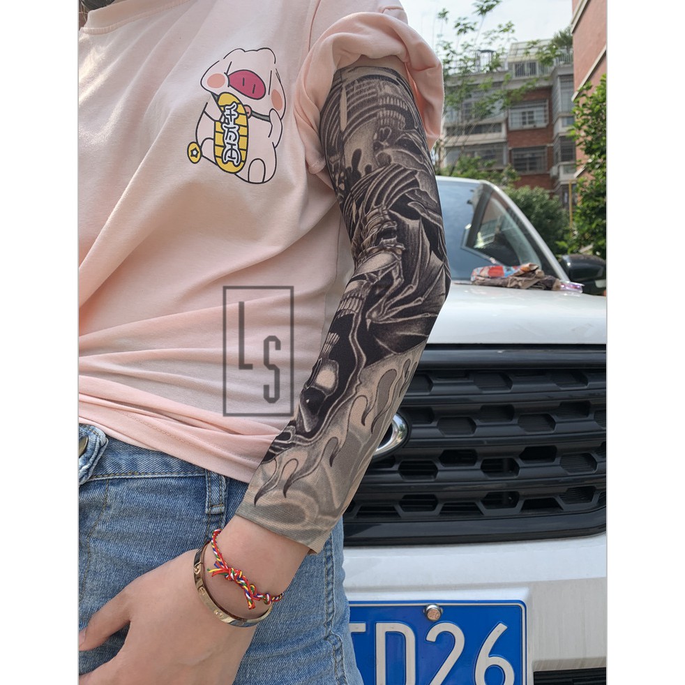 Bao Tay Giả Săm Tattoo - Găng Tay Tattoo Hình Săm