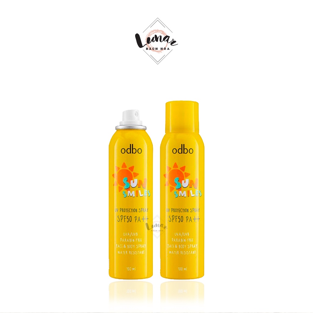 Kem Chống Nắng Toàn Thân Dạng Xịt Odbo Sun Smile SPF 50PA++ OD1201 - Xịt chống nắng toàn thân Odbo 100ml