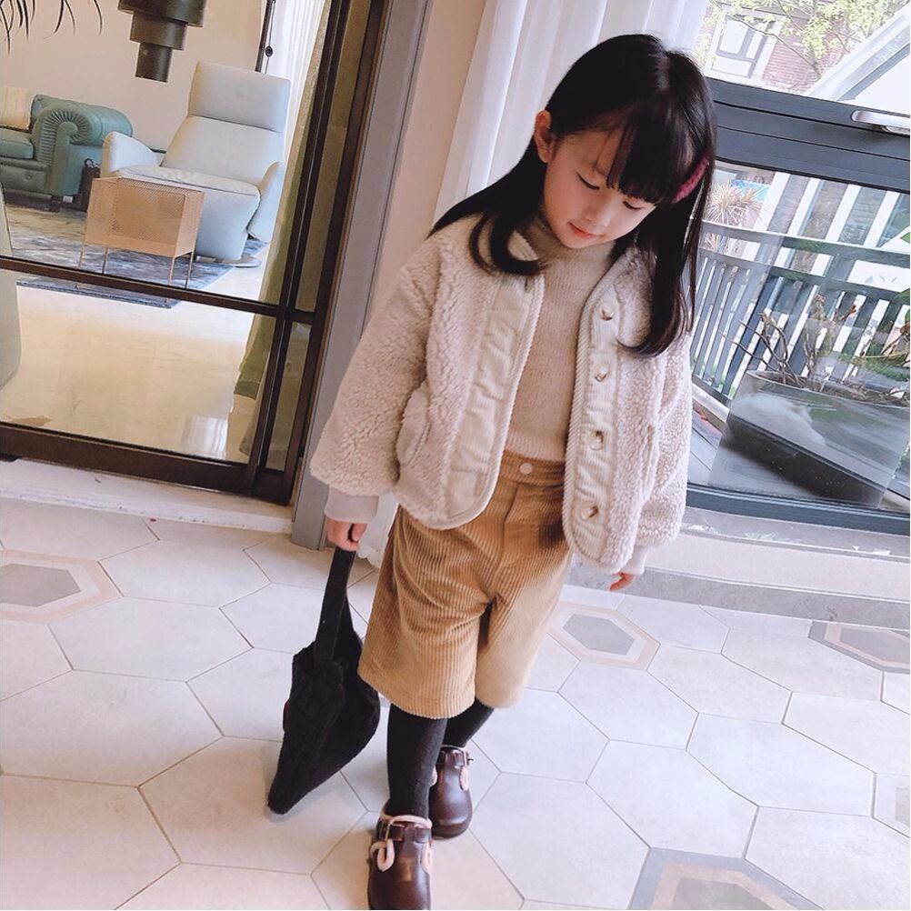 Áo khoác lông cừu lót nhung giữ ấm trong mùa đông dành cho em bé