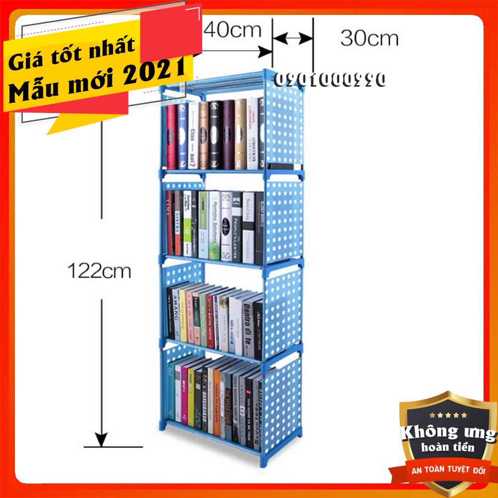 ⚡RẺ VÔ ĐỊCH⚡Kệ sách 4 tầng lắp ghép thông minh - 4 tầng 5 ngăn - Tiết kiệm diện tích