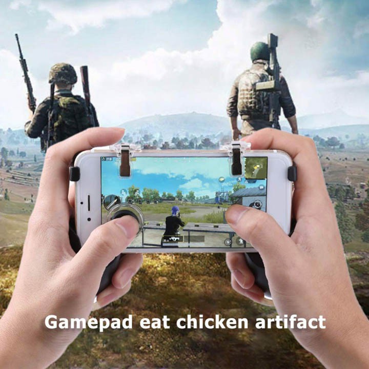 Combo tay cầm 5 trong 1 chơi game mobile Free Fire PUBG ROS làm mát máy Phặn Phặn