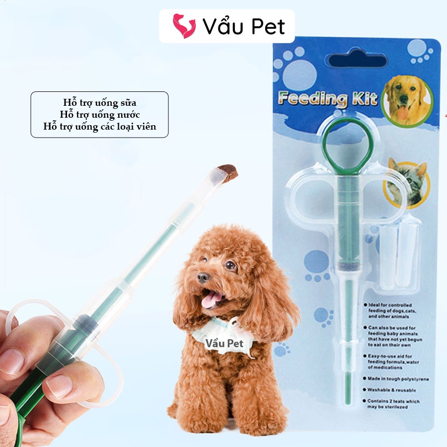 Dụng cụ Feeding Kit hỗ trợ chó mèo, chuột, thỏ uống nước, sữa Vẩu Pet Shop