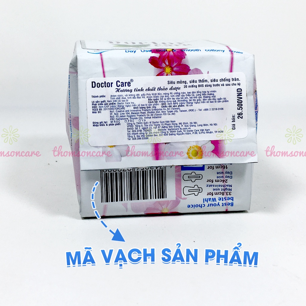 Băng vệ sinh Doctor care Hàng ngày và ban đêm, bvs phụ nữ chống tràn, siêu thấm