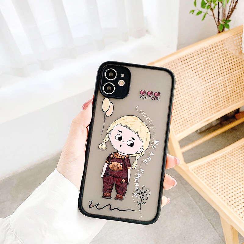 Ốp lưng iphone Baby Lovely nhám viền nổi cong 6/6plus/6s/6splus/7/7plus/8/8plus/x/xr/xs/11/12/13/pro/max/plus/promax | BigBuy360 - bigbuy360.vn