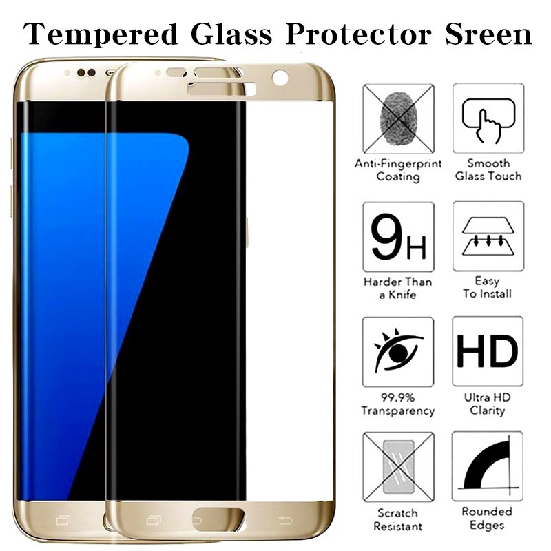 Kính cường lực độ cong 3D chống va đập cho Samsung Galaxy S7 Edge S6 Edge và phụ kiện