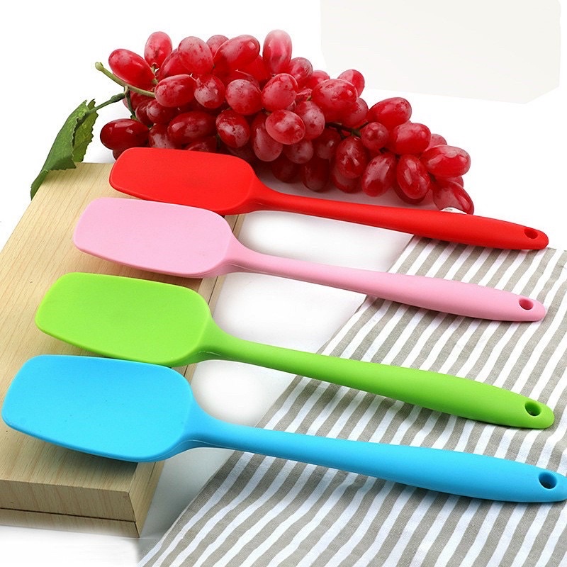 Dụng Cụ Làm Bánh , Phới Vét Bột Spatula Silicon Dạng Thìa Chịu Nhiệt