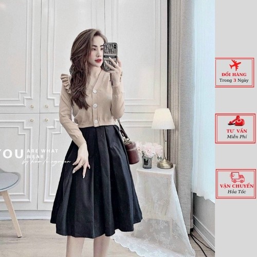 Áo len nữ viền bèo công sở ulzzang Hàn Quốc mùa thu đông