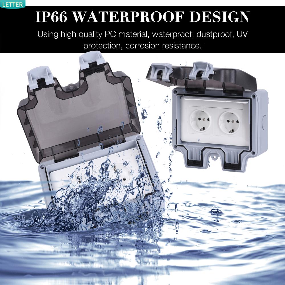 Ổ Cắm Điện Tiêu Chuẩn Chống Nước Chống Bụi IP66 EU