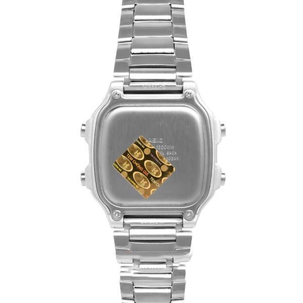 Đồng hồ Casio nam dây sắt thể thao, điện tử, 3 mặt hiển thị, đo giờ GMT, chống nước WR100M đi bơi (AE-1200WHD-1AVDF)